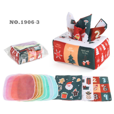 Baby Early Childhood Education For Baby Tear-proof Tissue Box Paper Extraction Toy Educational Comfort Tissue Exercise Early Education Cloth Book